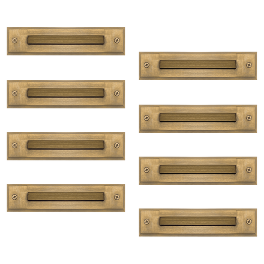 4x/8x/12x Package 2W LED Cast Brass 12V Low Voltage Surface Mounted Slim Horizontal Outdoor & Indoor Step Light