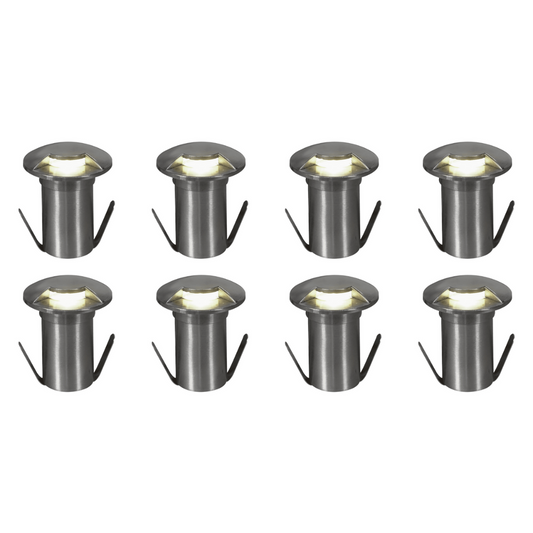 4x/8x/12x Package 3W COB 12V Low Voltage LED Monodirectional Stainless Steel Waterproof In-Ground Landscape Well Light 3000K