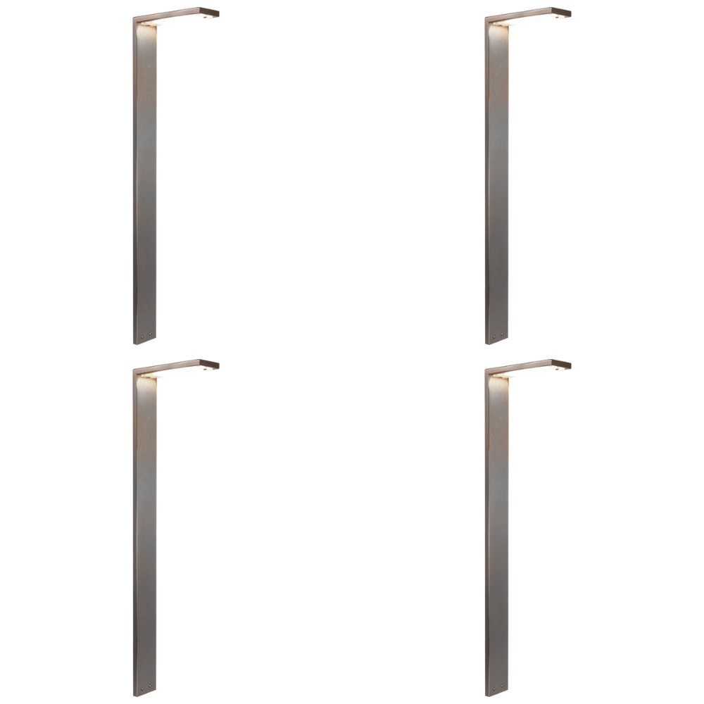 4x/8x/12x Package 3W Stainless Steel Directional Pathway Light LED Bollard Landscape Lighting