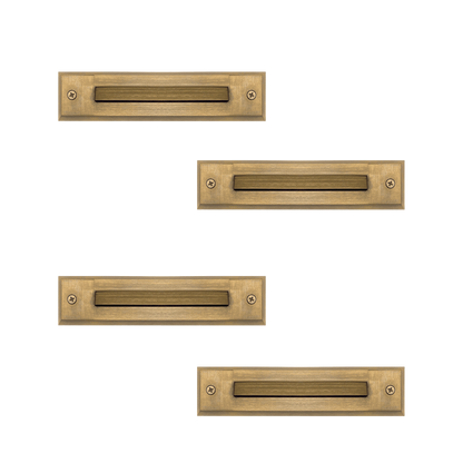 4x/8x/12x Package 2W LED Cast Brass 12V Low Voltage Surface Mounted Slim Horizontal Outdoor & Indoor Step Light