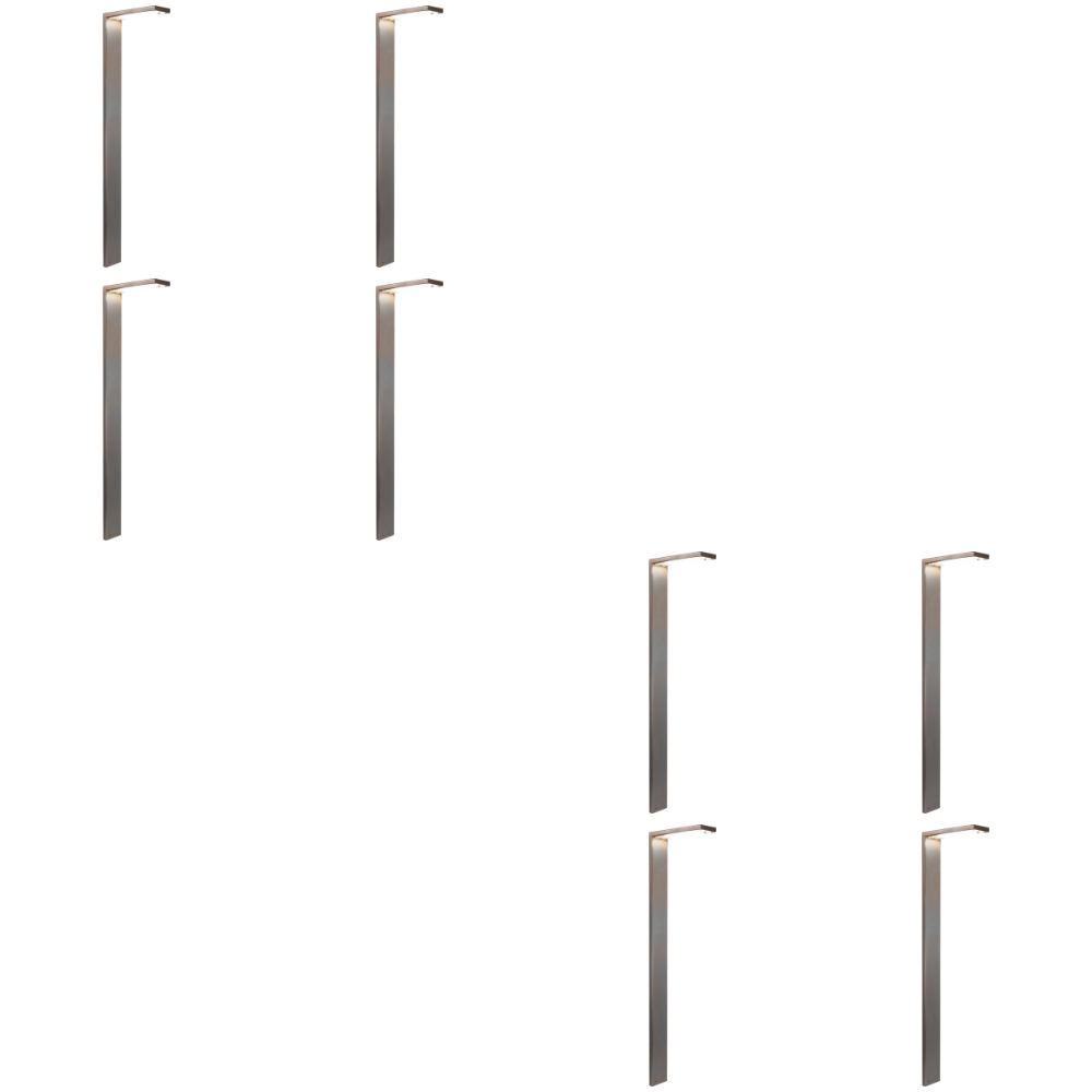 4x/8x/12x Package 3W Stainless Steel Directional Pathway Light LED Bollard Landscape Lighting