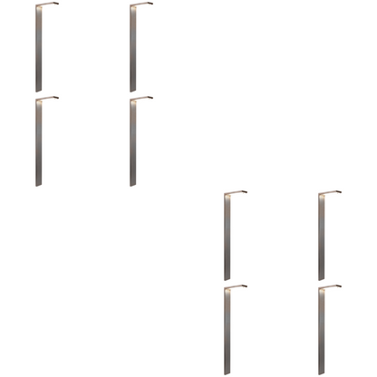 4x/8x/12x Package 3W Stainless Steel Directional Pathway Light LED Bollard Landscape Lighting