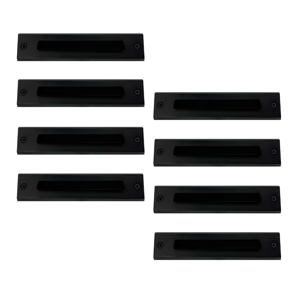 4x/8x/12x Package 2W LED Cast Brass 12V Low Voltage Surface Mounted Slim Horizontal Outdoor & Indoor Step Light