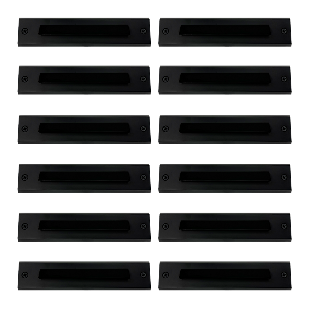 4x/8x/12x Package 2W LED Cast Brass 12V Low Voltage Surface Mounted Slim Horizontal Outdoor & Indoor Step Light