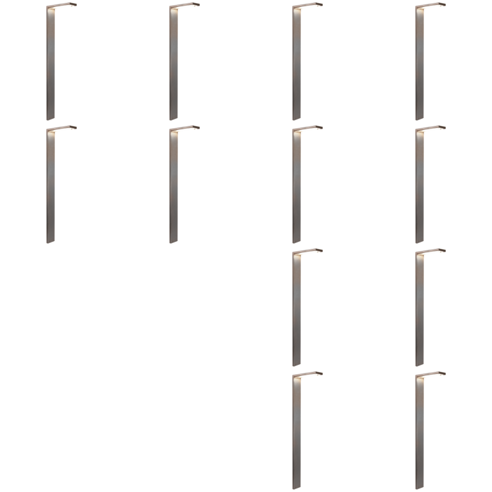 4x/8x/12x Package 3W Stainless Steel Directional Pathway Light LED Bollard Landscape Lighting