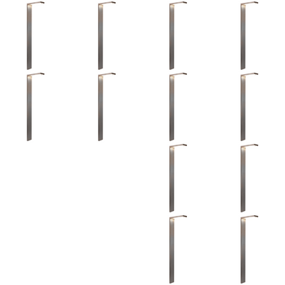 4x/8x/12x Package 3W Stainless Steel Directional Pathway Light LED Bollard Landscape Lighting