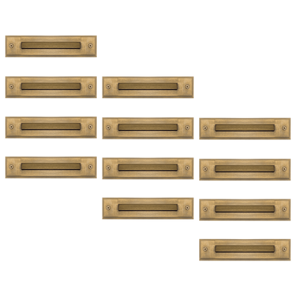 4x/8x/12x Package 2W LED Cast Brass 12V Low Voltage Surface Mounted Slim Horizontal Outdoor & Indoor Step Light