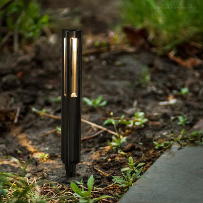 12V Low Voltage 3W 3000K Warm White Integrated LED Rectangular Bollard Light Outdoor Aluminum Path Lighting