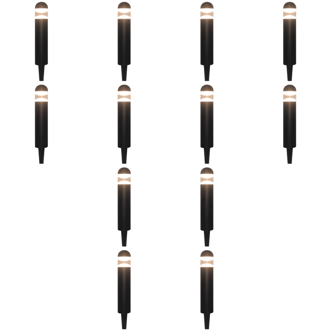 4x/8x/12x Package 3W 12V 3000K Warm White Integrated LED Garden Bollard 12V Low Voltage Aluminum Path Light