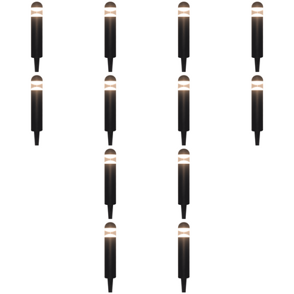 4x/8x/12x Package 3W 12V 3000K Warm White Integrated LED Garden Bollard 12V Low Voltage Aluminum Path Light