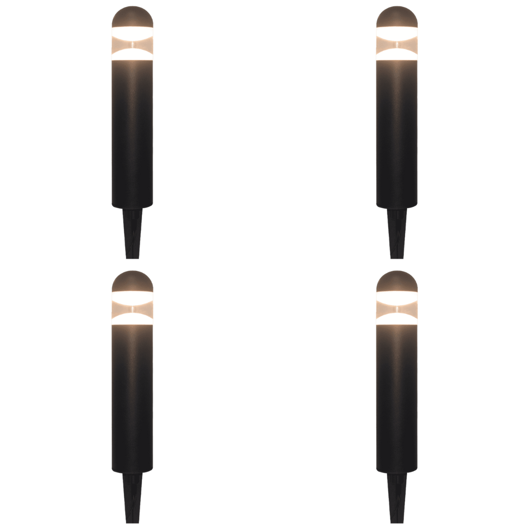 4x/8x/12x Package 3W 12V 3000K Warm White Integrated LED Garden Bollard 12V Low Voltage Aluminum Path Light