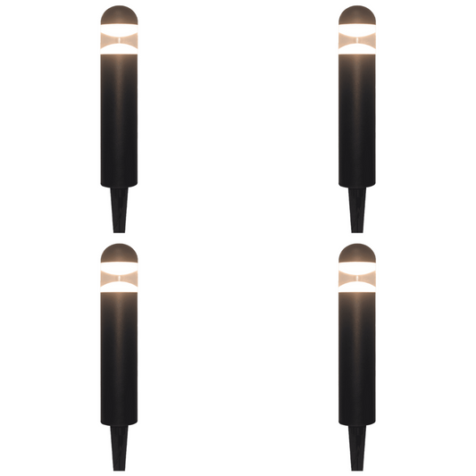 4x/8x/12x Package 3W 12V 3000K Warm White Integrated LED Garden Bollard 12V Low Voltage Aluminum Path Light