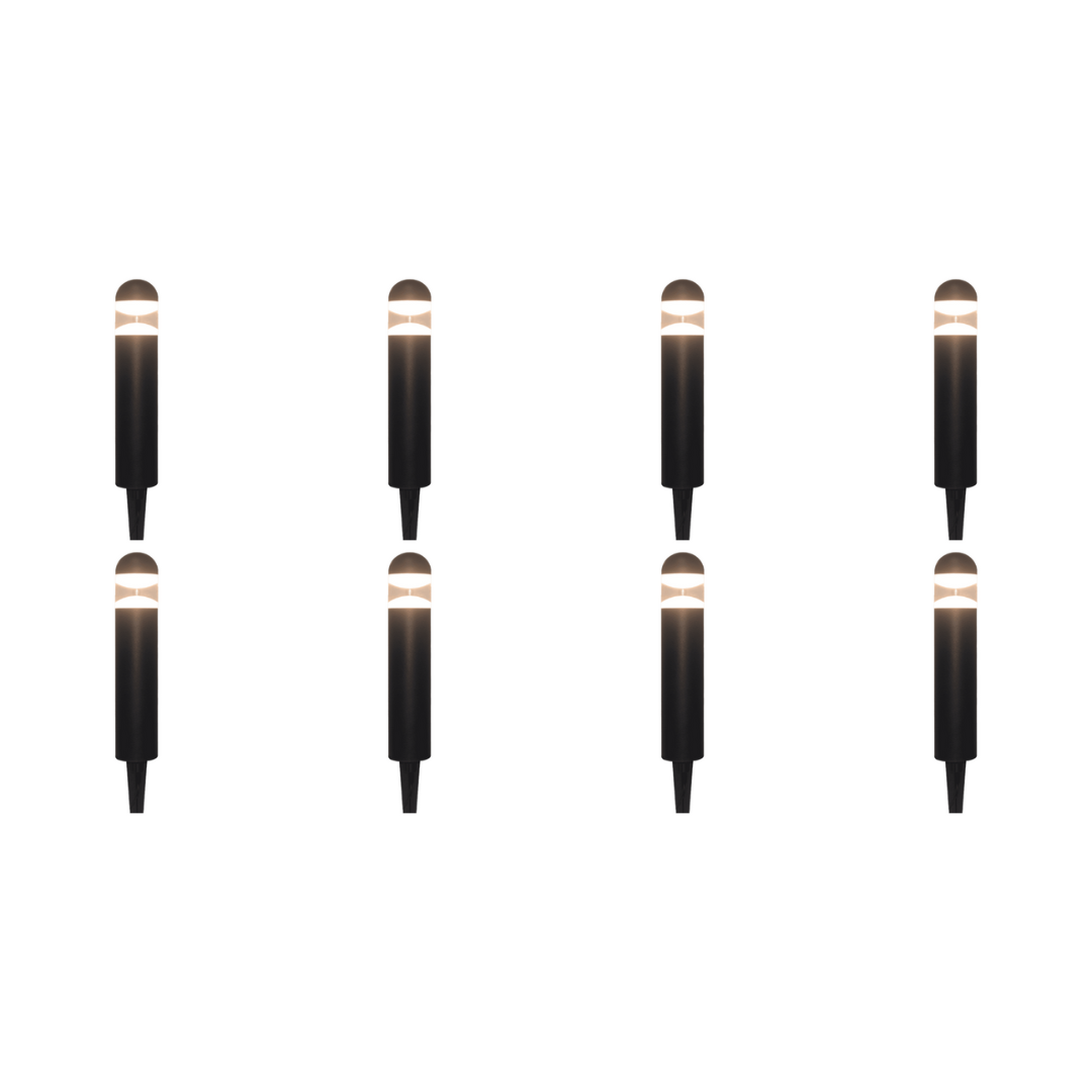 4x/8x/12x Package 3W 12V 3000K Warm White Integrated LED Garden Bollard 12V Low Voltage Aluminum Path Light