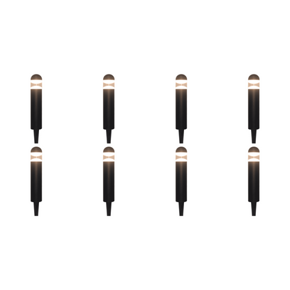 4x/8x/12x Package 3W 12V 3000K Warm White Integrated LED Garden Bollard 12V Low Voltage Aluminum Path Light