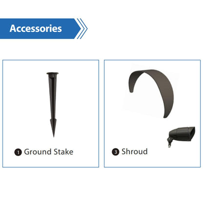 4x/8x/12x Package 30W 12V Low Voltage Smart Bluetooth RGBW Narrow Beam Directional Outdoor Landscape Aluminum Spotlight