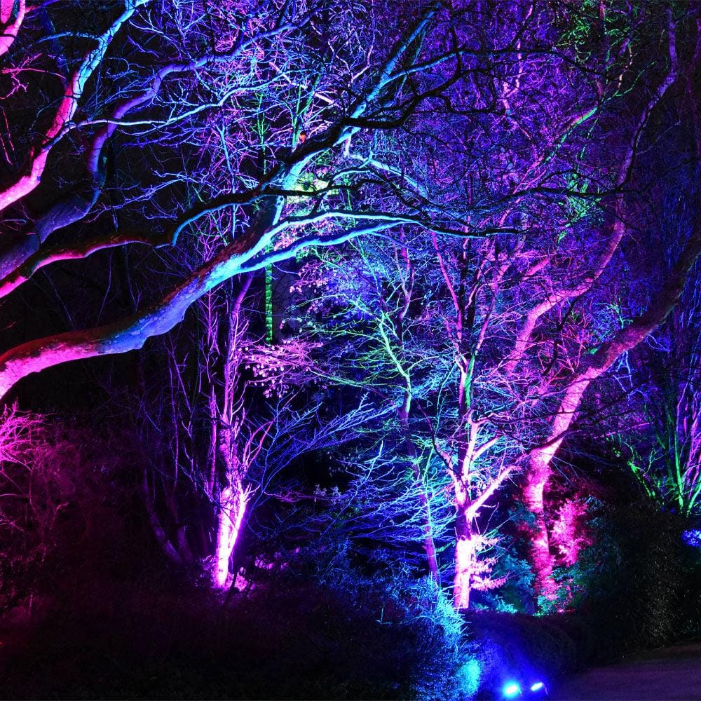 4x/8x/12x Package 30W 12V Low Voltage Smart Bluetooth RGBW Narrow Beam Directional Outdoor Landscape Aluminum Spotlight