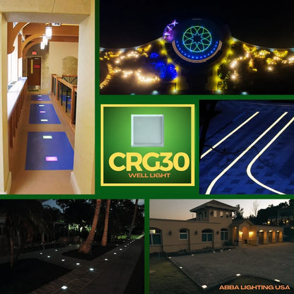 DC12V Low Voltage In Ground RGB or WW LED Aluminum Brick Paver Light Square IP67 Waterproof