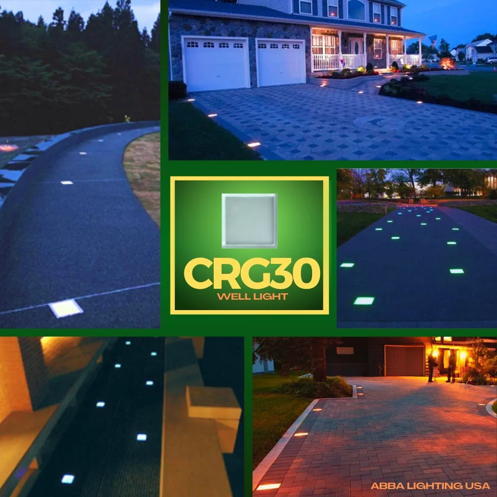 DC12V Low Voltage In Ground RGB or WW LED Aluminum Brick Paver Light Square IP67 Waterproof