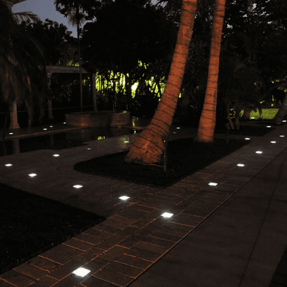 DC12V Low Voltage In Ground RGB or WW LED Aluminum Brick Paver Light Square IP67 Waterproof