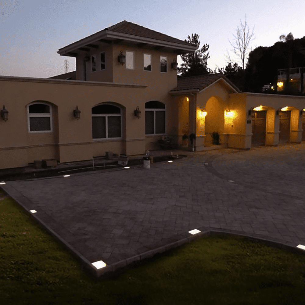 DC12V Low Voltage In Ground RGB or WW LED Aluminum Brick Paver Light Square IP67 Waterproof