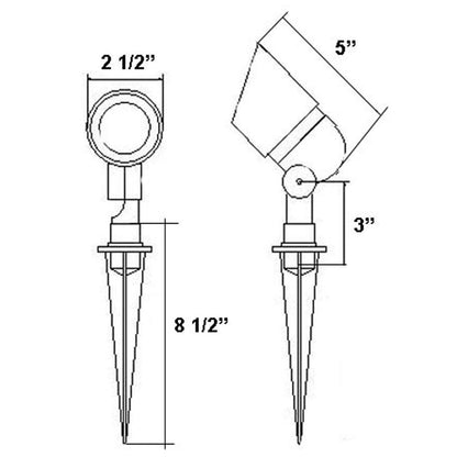 4x/8x/12x Package 12V Low Voltage Directional LED Outdoor Aluminum Spotlight 5W 3000K
