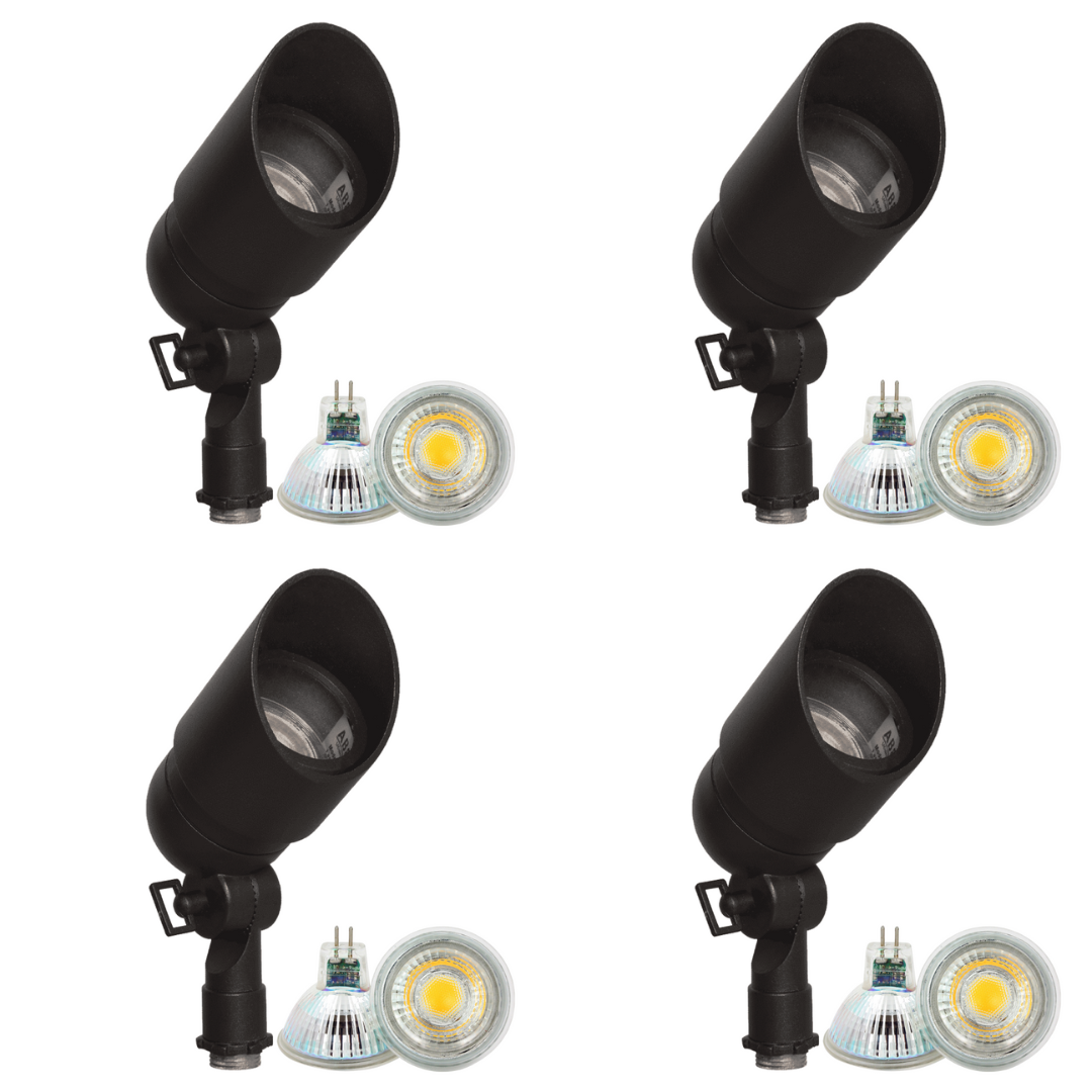 4x/8x/12x Package 12V Low Voltage Directional LED Outdoor Aluminum Spotlight 5W 3000K