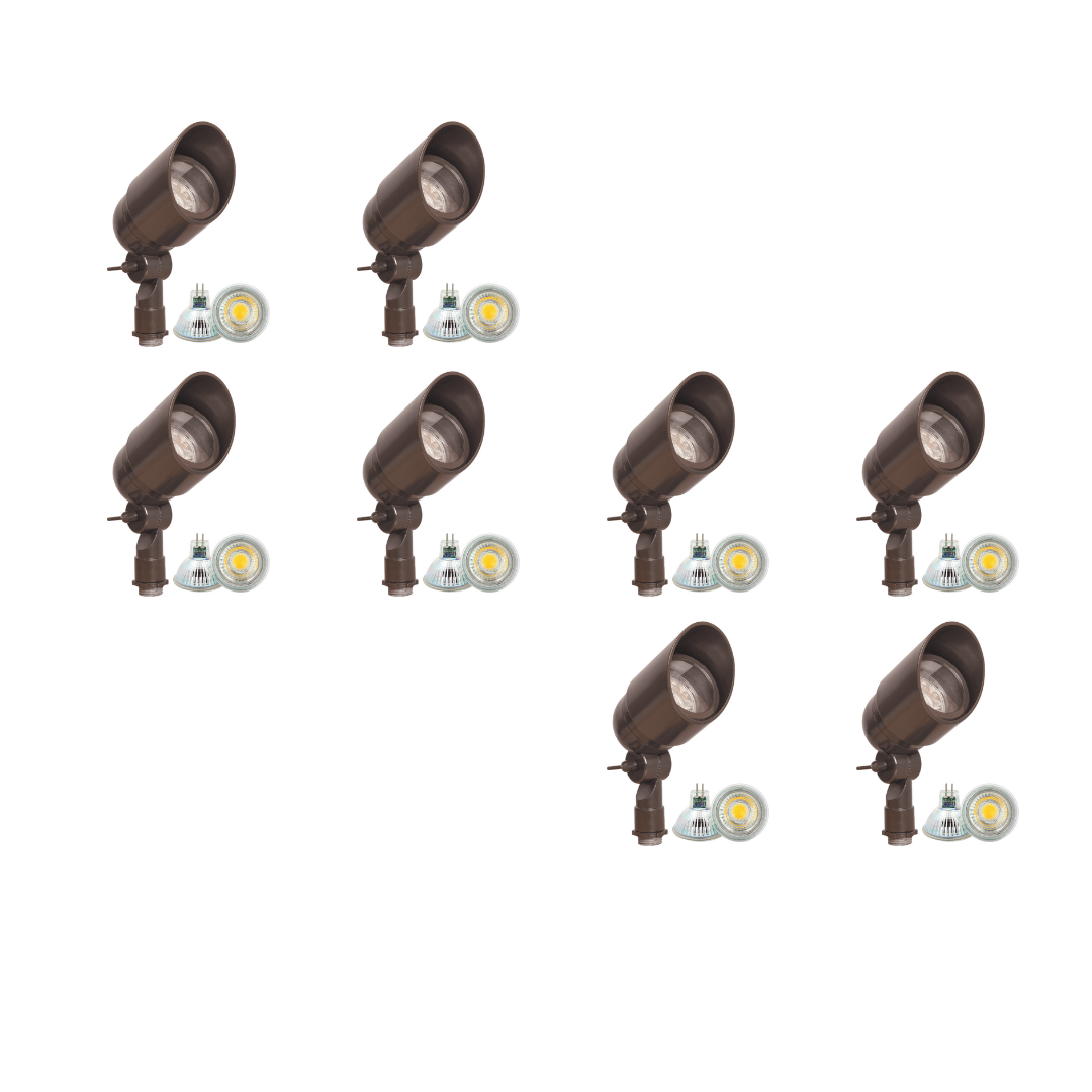 4x/8x/12x Package 12V Low Voltage Directional LED Outdoor Aluminum Spotlight 5W 3000K