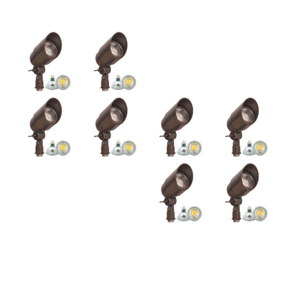 4x/8x/12x Package 12V Low Voltage Directional LED Outdoor Aluminum Spotlight 5W 3000K