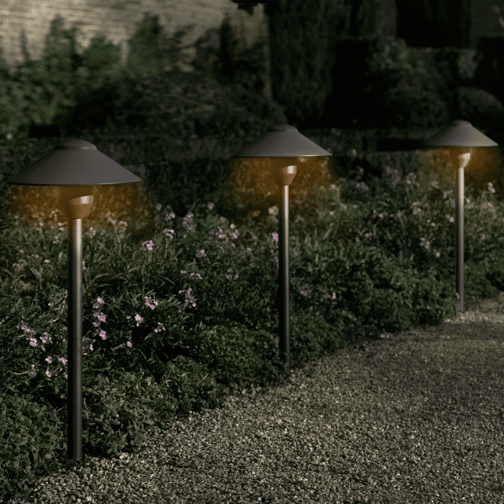 4x/8x/12x Package 12V AC/DC Aluminum Low Voltage Landscape Lighting Mushroom Path Light 3W 3000K Bulb