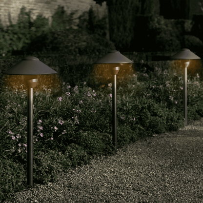4x/8x/12x Package 12V AC/DC Aluminum Low Voltage Landscape Lighting Mushroom Path Light 3W 3000K Bulb