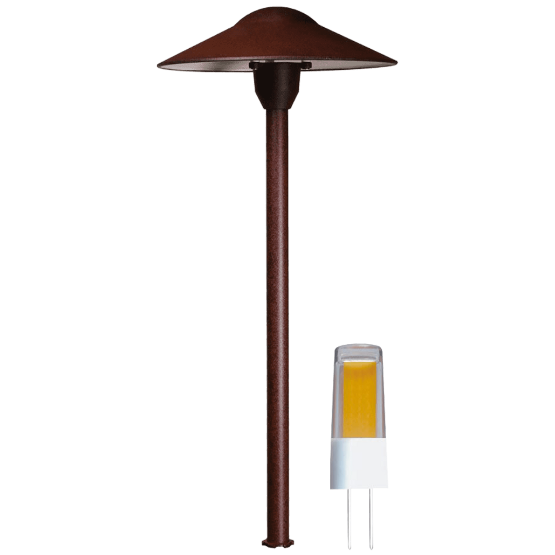 4x/8x/12x Package 12V AC/DC Aluminum Low Voltage Landscape Lighting Mushroom Path Light 3W 3000K Bulb