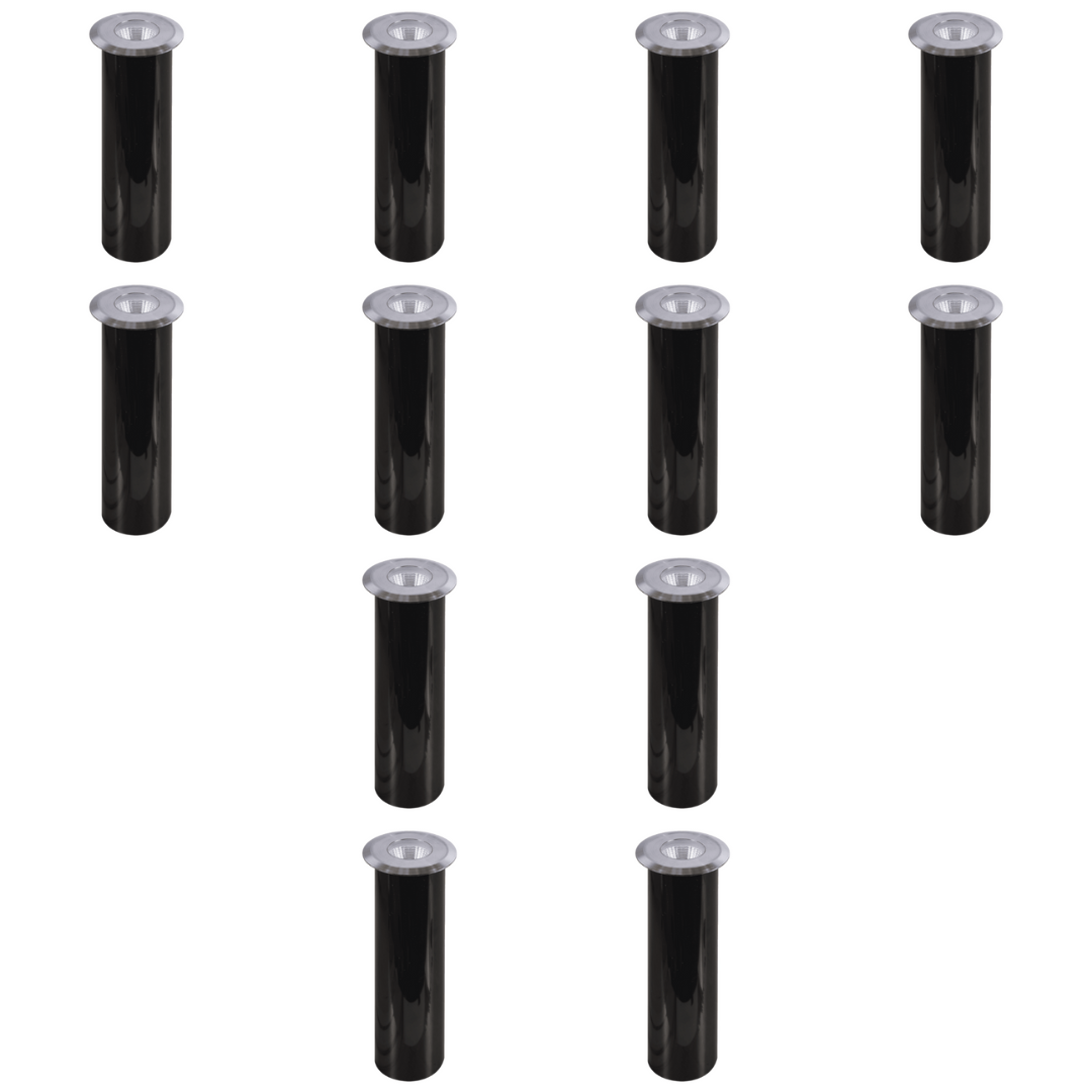 4x/8x/12x Package 3W COB LED 12V Low Voltage In-Ground Landscape Well Lights Waterproof Fixture