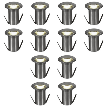 4x/8x/12x Package 3W COB 12V Low Voltage LED Monodirectional Stainless Steel Waterproof In-Ground Landscape Well Light 3000K