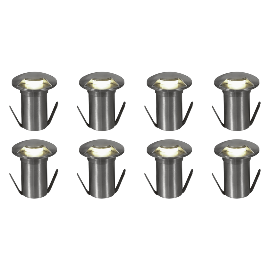 4x/8x/12x Package 3W COB 12V Low Voltage LED Monodirectional Stainless Steel Waterproof In-Ground Landscape Well Light 3000K