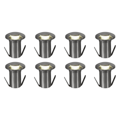 4x/8x/12x Package 3W COB 12V Low Voltage LED Monodirectional Stainless Steel Waterproof In-Ground Landscape Well Light 3000K