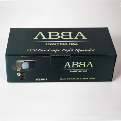 Brass 12V Low Voltage Rectangular LED Directional Floodlight Adjustable Lighting