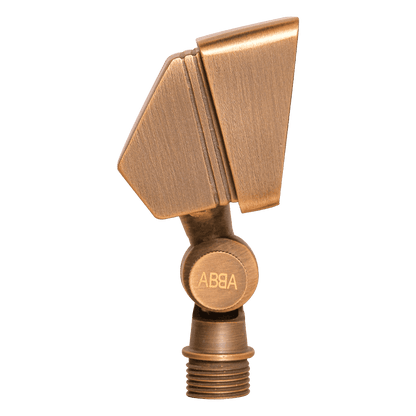 Brass 12V Low Voltage Rectangular LED Directional Floodlight Adjustable Lighting