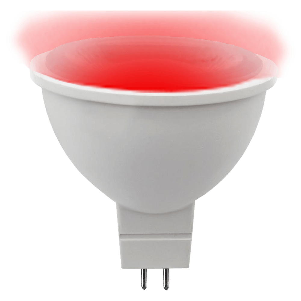 Single Color MR16 5W Red, Green, or Blue Energy Saving Waterproof 12V Low Voltage Outdoor LED Light Bulb