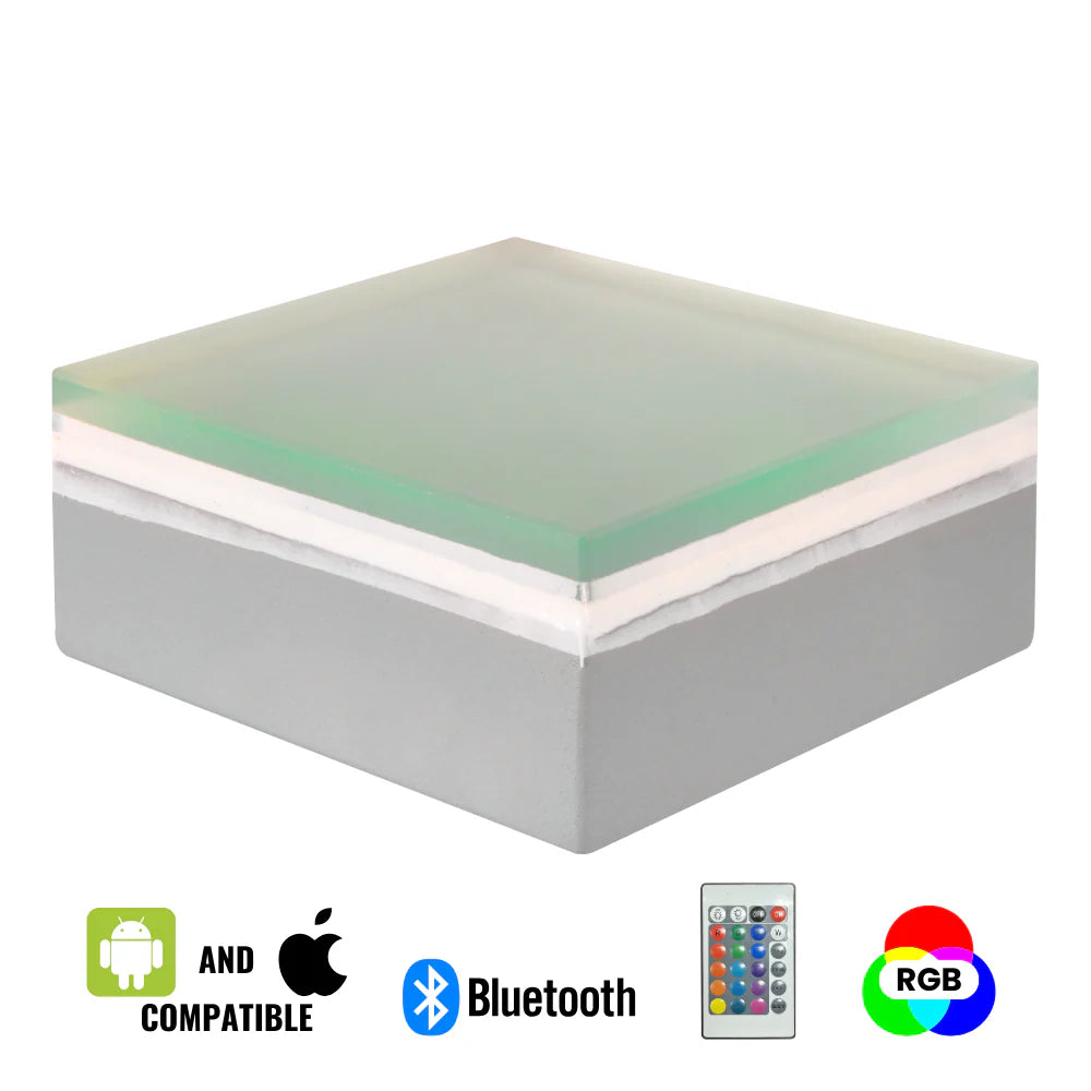 DC12V Low Voltage In Ground RGB or WW LED Aluminum Brick Paver Light Square IP67 Waterproof