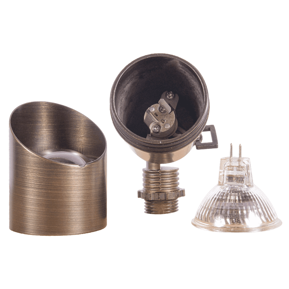12V Low Voltage Directional Brass Spotlight Outdoor Landscape Lighting