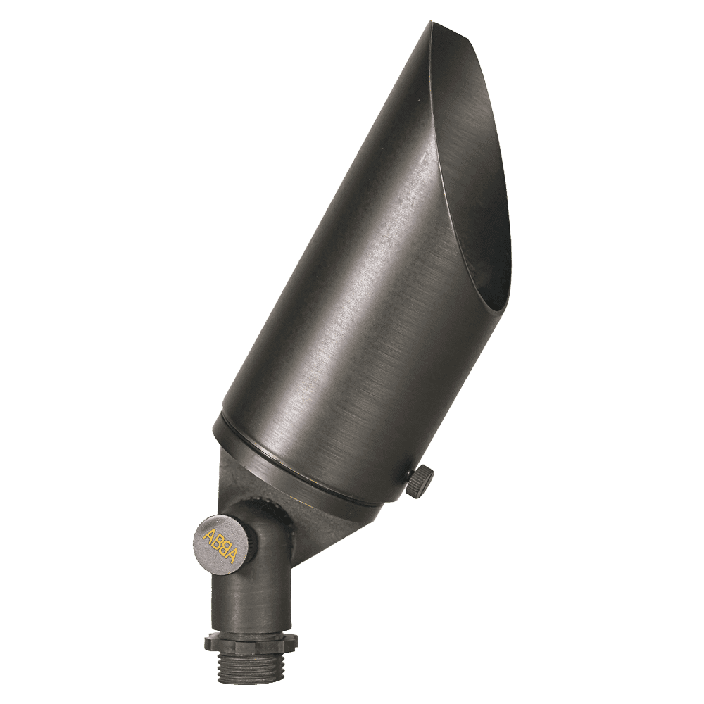 4x/8x/12x Package Adjustable 12V Low Voltage LED Bullet Landscape Brass Spotlight Outdoor Lighting with 5W 3000K Bulb