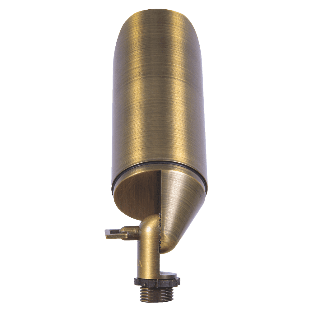 4x/8x/12x Package Adjustable 12V Low Voltage LED Bullet Landscape Brass Spotlight Outdoor Lighting with 5W 3000K Bulb