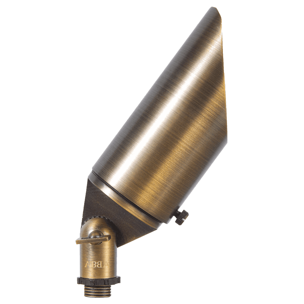 4x/8x/12x Package Adjustable 12V Low Voltage LED Bullet Landscape Brass Spotlight Outdoor Lighting with 5W 3000K Bulb