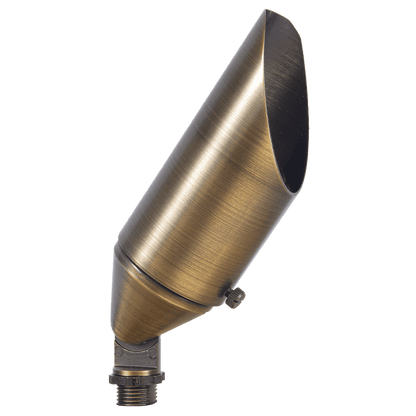 4x/8x/12x Package Adjustable 12V Low Voltage LED Bullet Landscape Brass Spotlight Outdoor Lighting with 5W 3000K Bulb