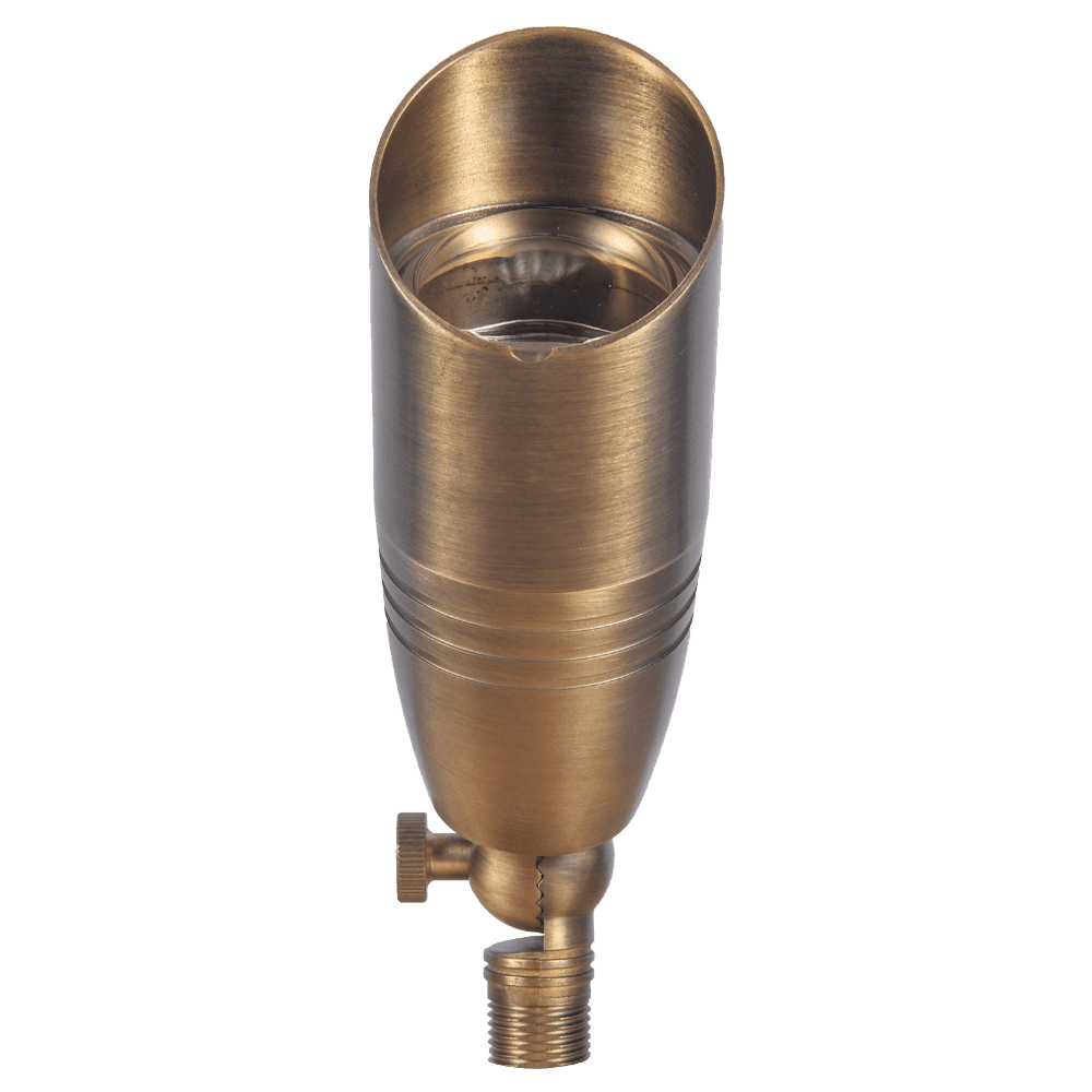 4x/8x/12x Package 12V Low Voltage LED Outdoor Landscape Brass Spotlight with 5W 3000K Bulb