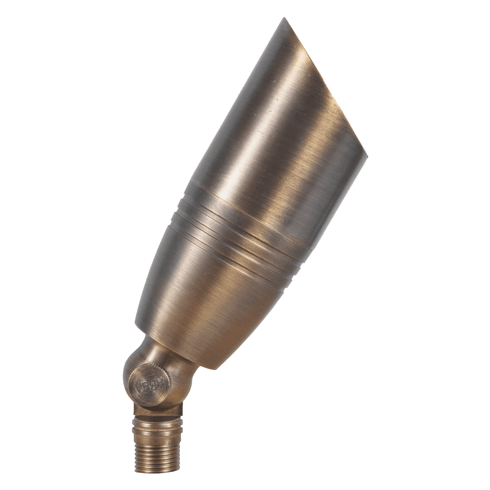 4x/8x/12x Package 12V Low Voltage LED Outdoor Landscape Brass Spotlight with 5W 3000K Bulb