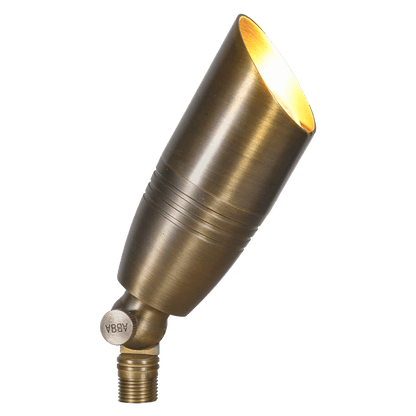 4x/8x/12x Package 12V Low Voltage LED Outdoor Landscape Brass Spotlight with 5W 3000K Bulb