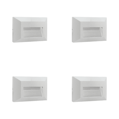 4x/8x/12x Package 2+2+2W 3CCT 3000K/4000K/5000K 12V Low Voltage Cast Aluminum Rectangular Surface Mount LED Stair Step or Deck Light