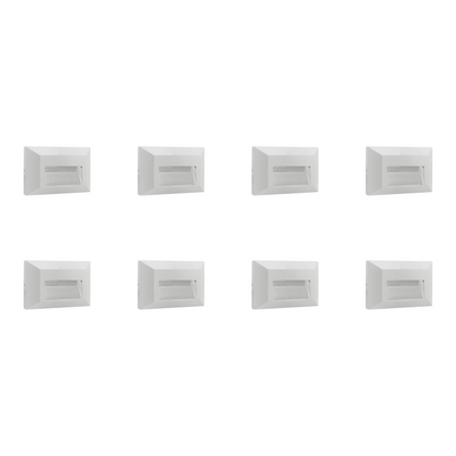 4x/8x/12x Package 2+2+2W 3CCT 3000K/4000K/5000K 12V Low Voltage Cast Aluminum Rectangular Surface Mount LED Stair Step or Deck Light