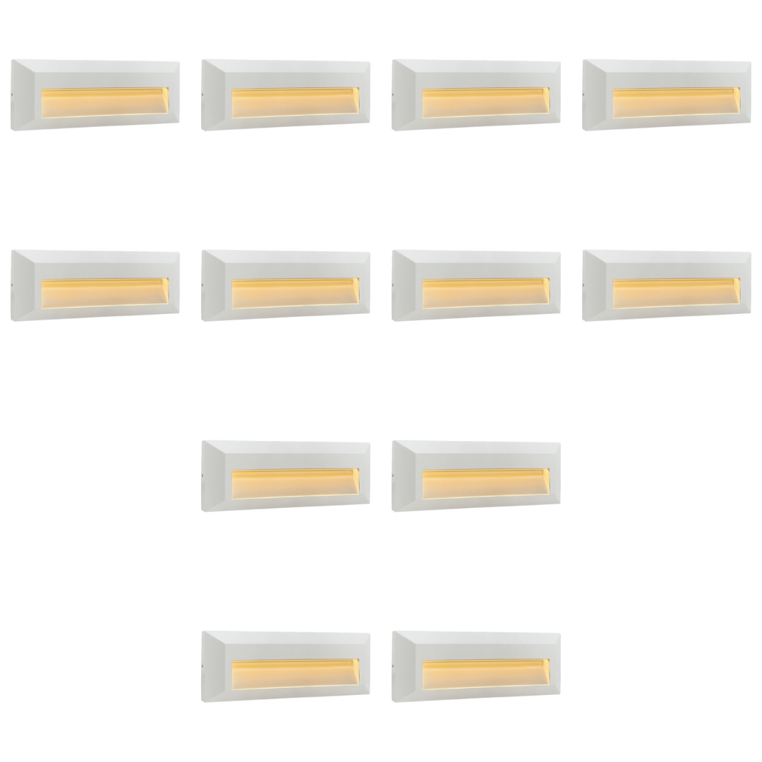 4x/8x/12x Package 3+3W 3CCT  3000K/4000K/5000K 12V Low Voltage Cast Aluminum Rectangular Surface Mount LED Step or Deck Light